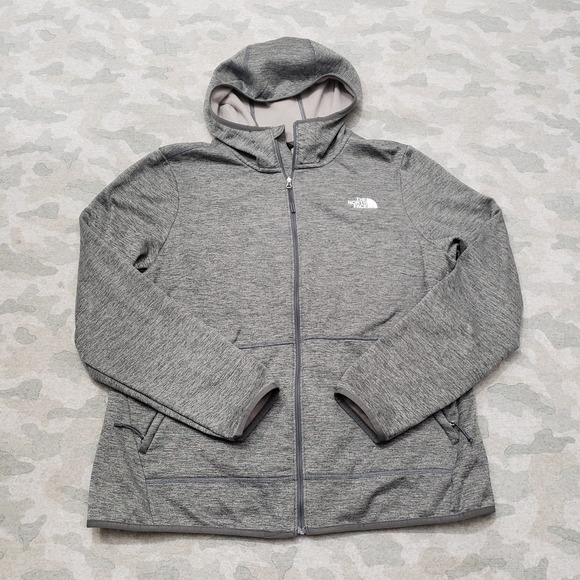 The North Face Jacket Womens 1X Gray Fleece Canyonland Full Zip Pockets - Picture 1 of 13